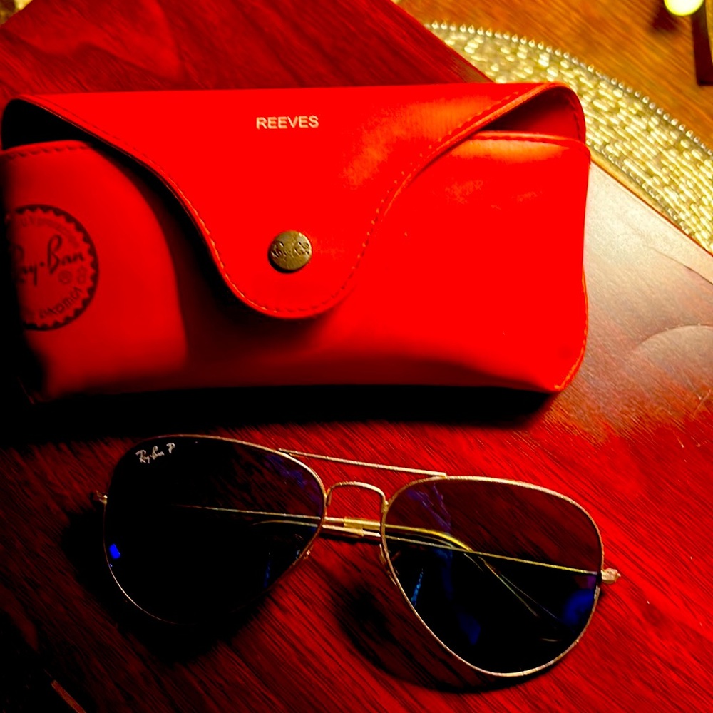 Ray ban gold blue